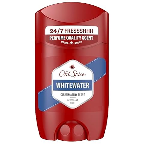 Old Spice Whitewater Dezodorant w sztyfcie dla mężczyzn 50ml, świeżość 24/7 przy codziennym stosowaniu, niewidoczny na czarno-białych ubraniach