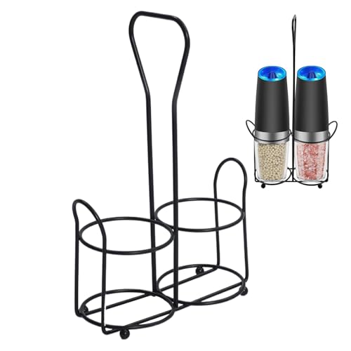 Pfefferschleiferständer - Metalllagerstange, Metallsalz Und Pfefferschleifer Ständer Basis | Stahlspeicher Pfefferschleifer Mit Tragbarem Griff, Geschirrspüler Sicherer Esstisch Organizer Für Erwachse