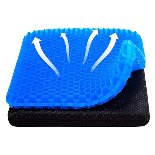 Soft Sitter Cushion,Honeycomb Double Thick Gel Seat cushion with ...