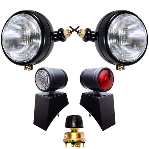 Faro delantero negro soluciona luz rota en Massey Ferguson 135 y 202