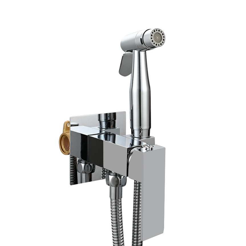 Kit pulvérisation bidet toilette eau chaude et froide en laiton chromé