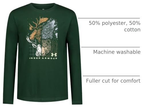 Image of Under Armour Boys' Long Sleeve Graphic T-Shirt, Lightweight & Breathable, Outdoor Collection