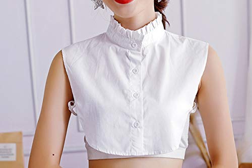 YAKEF Lady Half-Shirt Blouse Detachable Lace Chiffon Fake Collars Dicky Collar Faux Collar2