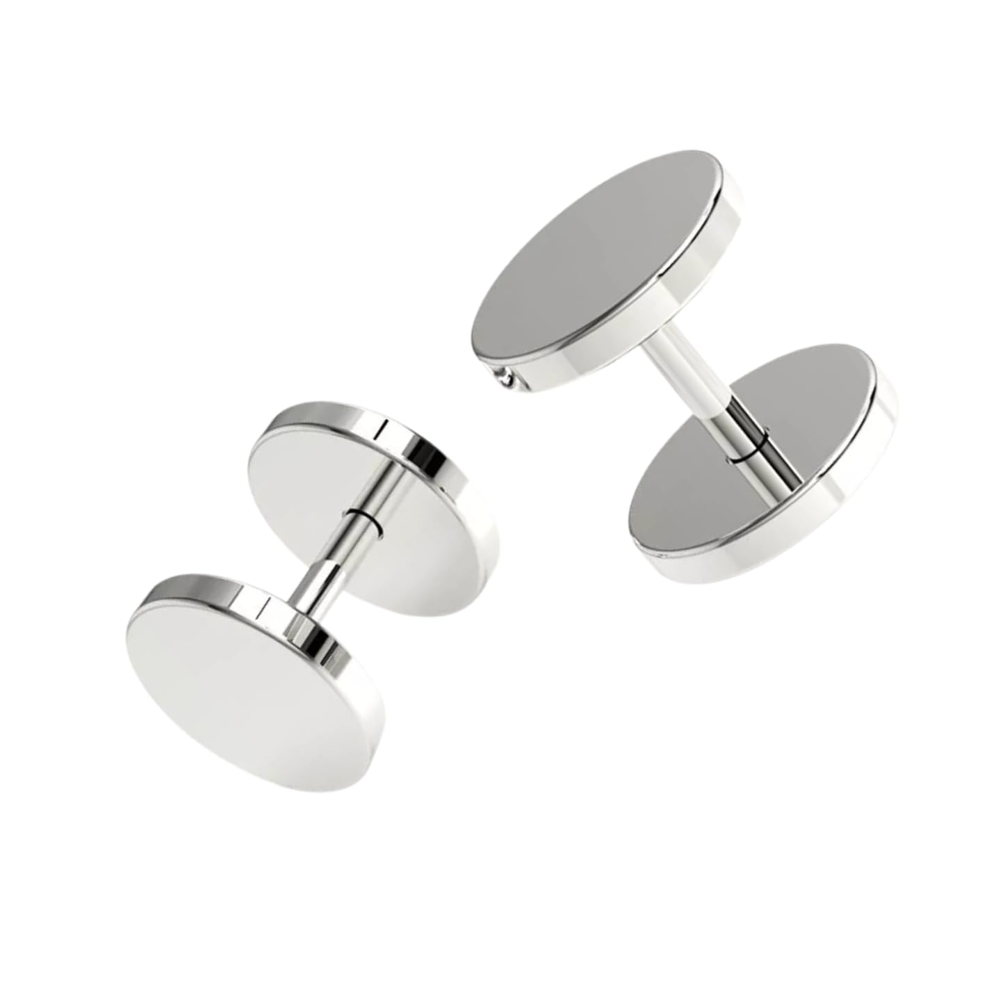 Surgical Steel Fake Ear Plug – 16G (1.2mm) 6mm Post | 8mm & 10mm Drum | Steel & Gold | Sold as Pair-image-36