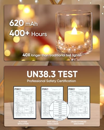 Homemory H2450BKYK 12Pcs Remote Candles, Timer Candles, 400+Hours Flickering Flameless Battery Operated Led Tea Lights Candles Votive Candles thumb #2