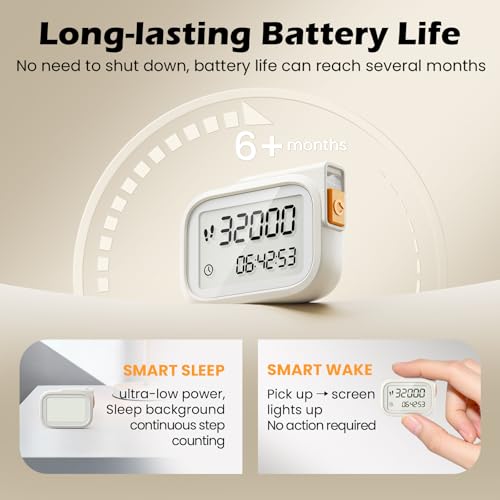 3D Pedometer for Walking, Accurate Digital Step Counter with Removable Lanyard, Fitness Tracker for Daily Activity Step & Sport Time Data-10-Step Smart Calibration - image 4