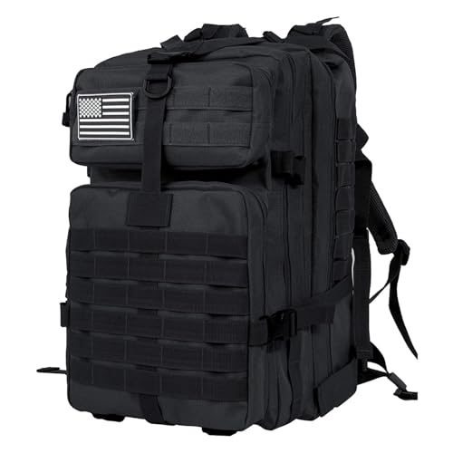 YETONADO Mochilas de viaje al aire libre para hombre, 50 L, mochila escolar EDC Molle para senderismo, caza, Morado (, Talla única