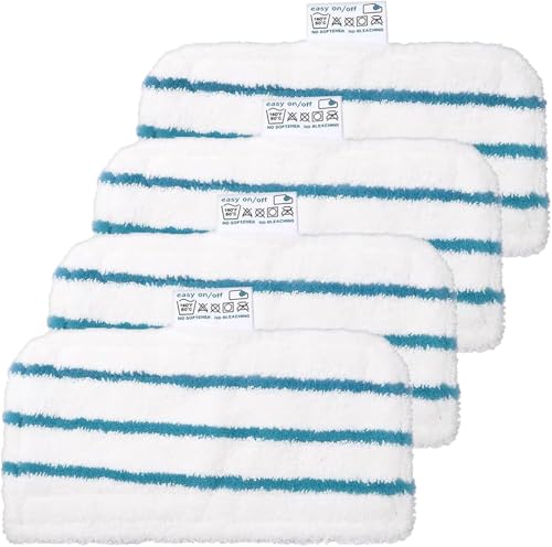 NINESPRING 4Pcs Lingettes pour Black et Decker Balais Vapeur,Lingettes Microfibre pour Black et Decker Steam Mop FSM1630, FSM1616, FSMH13E5, FSM1321, FSM1605,...