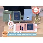 GOAUS Passport Holder for Travel with AirTag Slot Cards Cash Pocket, PU Leather Travle Wallet Gifts for Women Men RFID Blocking Book Case Green, AirTag Not Included - Image 3