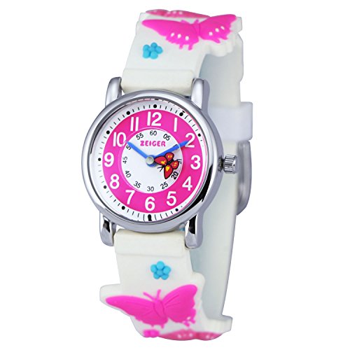  Zeiger Montre Enfant Fille Pédagogique Papillo...