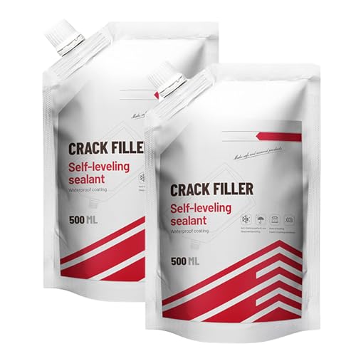 Heavy Duty Concrete Crack Repair Adhesive - 2 Pack Waterproof Concrete Sealers, Quick-Drying Grouting Adhesive, Liquid Cement Cracks Filler, Ideal for Home Repair, Construction Project and Renovation
