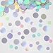 Vofrise 400PC Circle Dots Iridescent Confetti for Birthday Decorations Round Table Scatter for Wedding Baby Shower Bachelorette Bridal Shower Party Supplies
