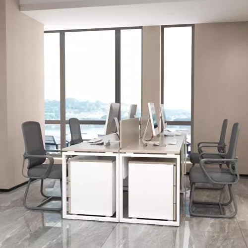 Chaise de bureau sans roulettes anti-mal de dos à dossier moyen - 2