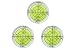 32mm Circular Bubble Spirit Level BY GFNT for Tripod, Phonograph, Turntable Etc (3-Pack Green)