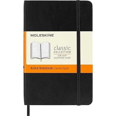Moleskine Classic Notebook, Soft Cover, Pocket (3.5 x 5.5) Ruled/Lined, Black, 192 Pages