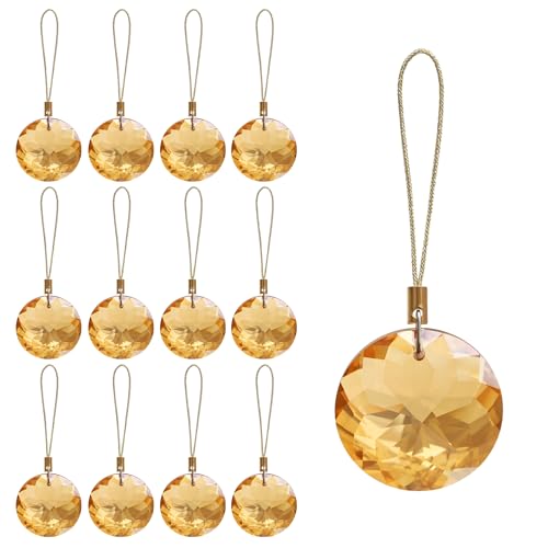 LUMITI 12 Pcs Crystal Glass Christmas Balls Ornaments, 1.18″ Mini ...