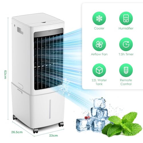 Enfriador de aire evaporativo portátil para combatir el calor en habitaciones sin instalación 3