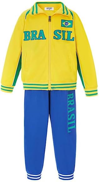 Gum & Berries Kids Football Tracksuit Zip Top with Pants England Barcelona Brasil New York Boston Outfit