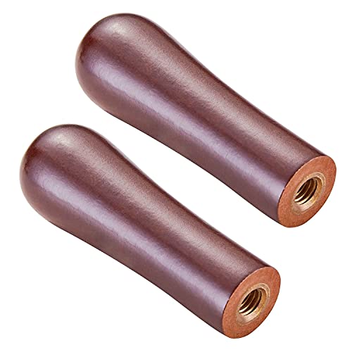 LitKiwi 2-Piece Rustic Black Wooden Beer Tap Handles