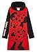 Disney Felpa Vestito Bambina e Ragazza, Felpe Oversize in Cotone Minnie e Mickey (Rosso/Nero, 3-4 Anni)