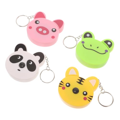 Cinta métrica de animales DOITOOL para evitar pérdidas de herramientas escolares con llavero ABS 6