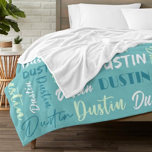Personalized Blankets for Kids with Names Customized Blankets with Name for Adult Custom Blanket Gift for Birthday Christmas Valentines Day Gift