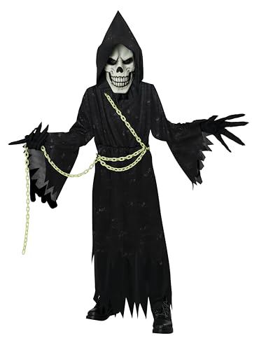Disfraz de Niños Reaper Que Brilla en la Oscuridad miniatura 1