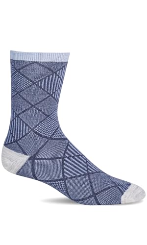 Chaussettes Femme Sockwell Argyle anti-frottement Denim taille S/M