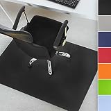 Floordirekt Bodenschutzmatte für Hartböden - farbige Bürostuhlunterlage Bodenmatte Stuhlunterlage aus Polypropylen - Stärke: 1,9 mm (90 x 120 cm, Schwarz)