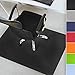 Produktbild Bodenschutzmatte für Hartböden - farbige Bürostuhlunterlage Bodenmatte Stuhlunterlage aus Polypropylen - Stärke: 1,9 mm (114 x 150 cm, Schwarz)