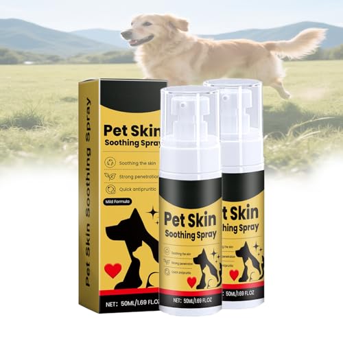 Qublex Pet Skin Treatment Spray 2-Pack - Dog Spray for Pet Skin Soothing, Itchy Skin Relief, Dry Skin Treatment, and Skin Care for Dogs and Cats