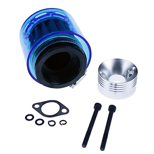 Flmlf Rc Car Upgrade Accessories Air Filter Set With Blue Cover For 1/5 Rc Hpi Baja Rovan King Motor 5B 5T 5Sc Top Speed Rc World #TOP2