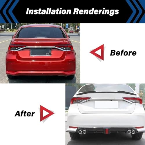 Difusor trasero Corolla soluciona parachoques soso y dañado con spoiler labio 6