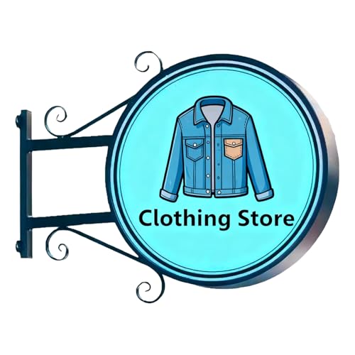 FXNFXLA Insegna Luminosa a LED per Negozi, Insegna Luminosa a LED per Esterni con Illuminazione Bifacciale, Insegna con Logo Pubblicitario Personalizzato Lace Round 50cm