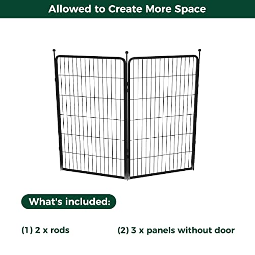 Image of FXW Rollick Unleashed Dog Playpen for Indoor, Yard, RV Camping, 45 inch 2 Panels for Large Dogs, Black│Patented