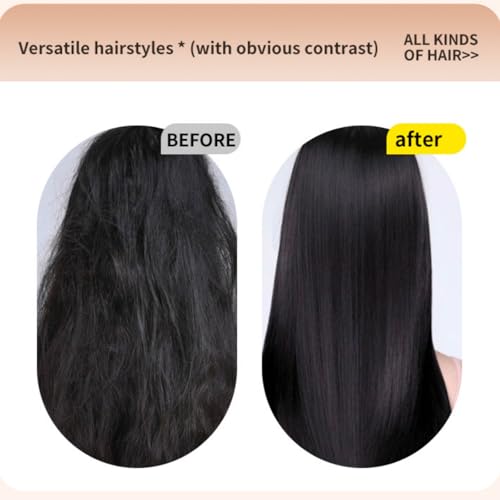 Mini cepillo plancha de pelo inalámbrico portátil negro miniatura 6