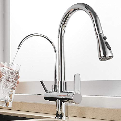 Robinet de cuisine 3 en 1 avec eau pure et rotation 360 anti-traces