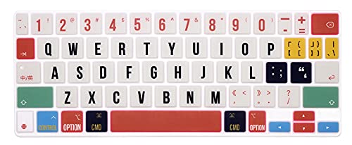 MMDW Silicone Magic Keyboard Cover Skin for iPad Pro 11 Inch Magic Keyboard(2nd Generation) 2020 Model,for iPad Pro 11 Keyboard Protector Accessories,Creative Rainbow Font