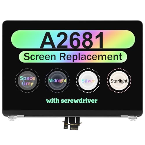 Image of 13.6 inch Screen Replacement Assembly for MacBook Air A2681 2022 M2 EMC 4074 MLXW3LL /A MLY33LL /A MLY43LL /A MLY03LL /A LCD Display Panel 2560X1664 (Silver)