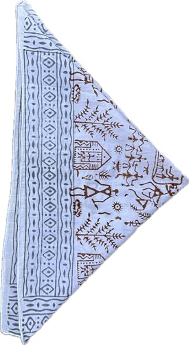 Stylish Cotton Bandanas For Women - Handmade Hand Block Bandana for Women - Soft Cotton Kerchiefs for Men and Women - Perfect Trendy Hand Printed Boho Bandana, Best Gift For Men, Women Etc3
