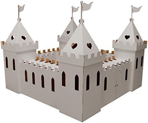 Kid-Eco Cardboard Large Princess Palace Playhouse Kit - Silver