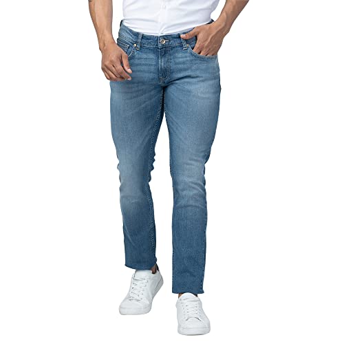 Image of Spykar Men Mid Rise Vintage Cotton Slim Fit Narrow Length Jeans (Skinny)