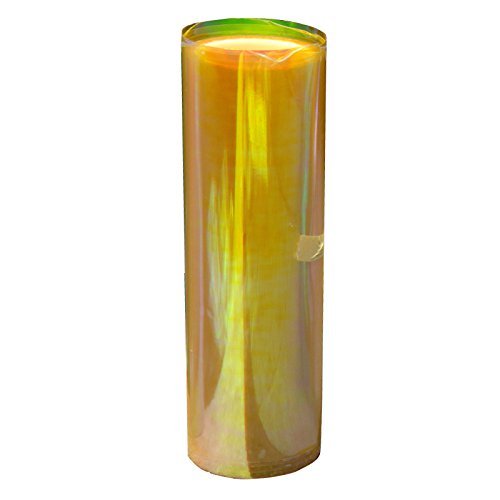 AUMO-mate 12 by 48 inches Self Adhesive Shiny Chameleon Headlights Films,Film Sheet Sticker,Tint Vinyl Film (Golden Yellow)