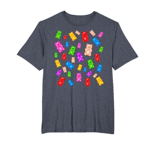 Gummy Bear Candy Mix T-Shirt, Men's Big and Tall, Heather Blue, 5X Tall