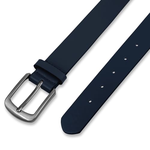 Men's Faux Leather Dress Belt，Classic & Fashion Jeans Belts with Single Prong Buckle for Work Business and Casual2