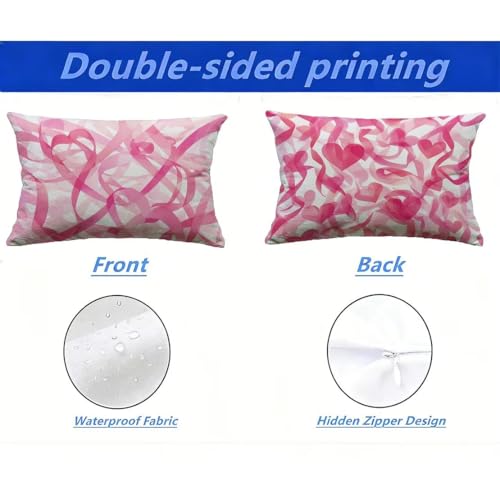 Housse de coussin extérieur 40x80 imperméable et résistante pour le jardin - 3