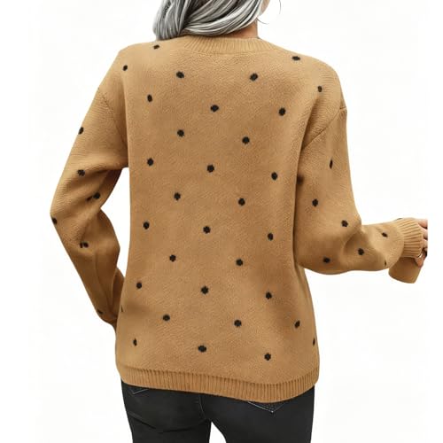 Polka Dot Sweater Women Business Casual Lightweight Sweater Polka Dot Top - image 2