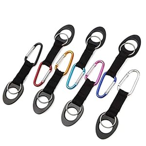 Nowakk Rubber Waterfles Gesp Karabijnhaak Houder Clip voor Outdoor Camping Wandelen Reizen Waterkoker Gesp Klem-Willekeurig