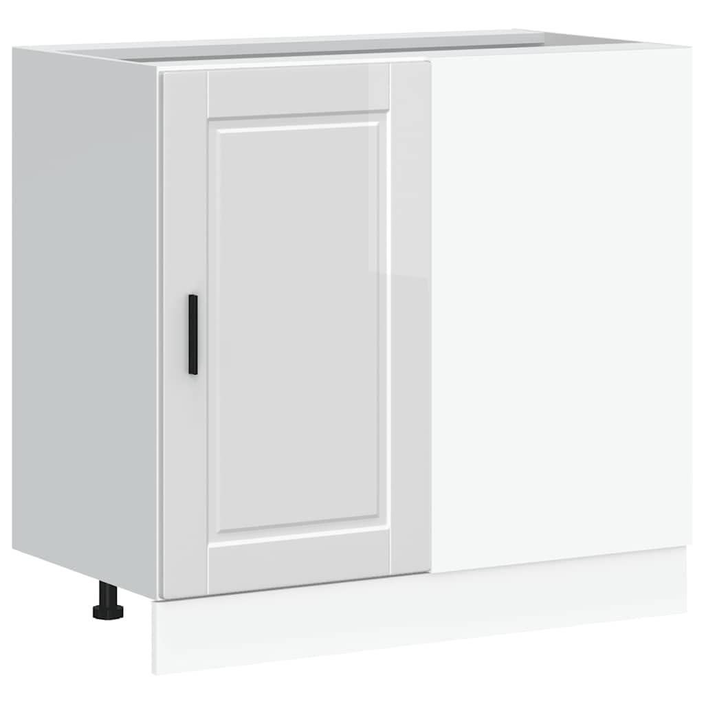 vidaXL Kitchen Base Cabinet Porto High Gloss White Engineered Wood — image 1
