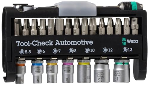 Wera 05200995001 Bit-Sortiment, Tool-Check Automotive 1, metrisch, 38-teilig, 19.81 x 6.1 x 3.1 cm